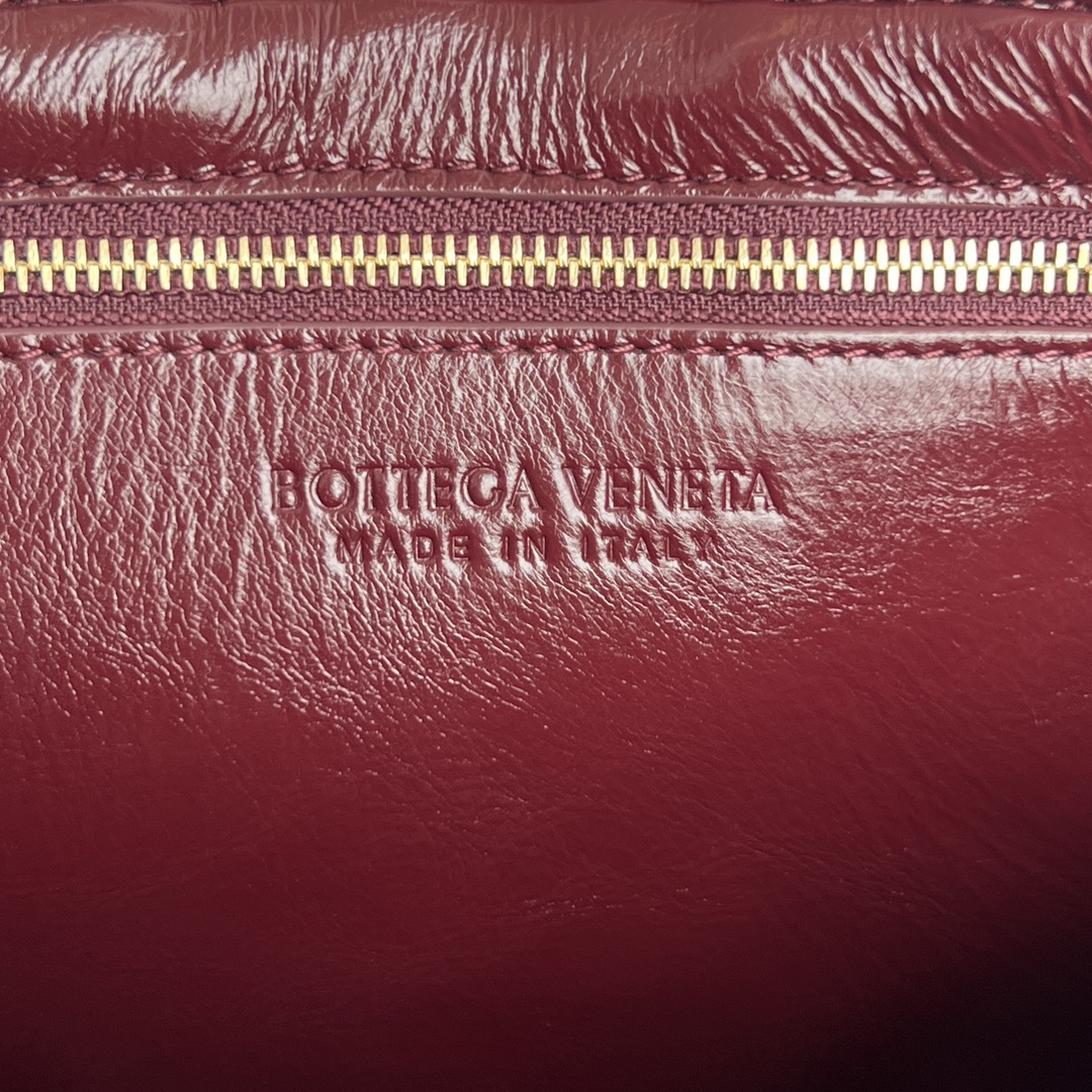 Kalimero Citta Intreccio Leather Shoulder Bag Bordeaux